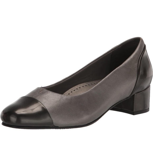 TROTTERS SZ 6.5 womens low heels slip on shoes DAISY PEWTER METALLIC NEW NWOT - Picture 7 of 7